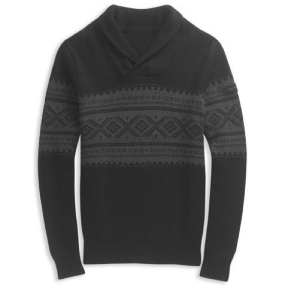 Men’s Chunky Knit Patterned Sweater - Wool Blend - Size Large - Picture 1 of 9